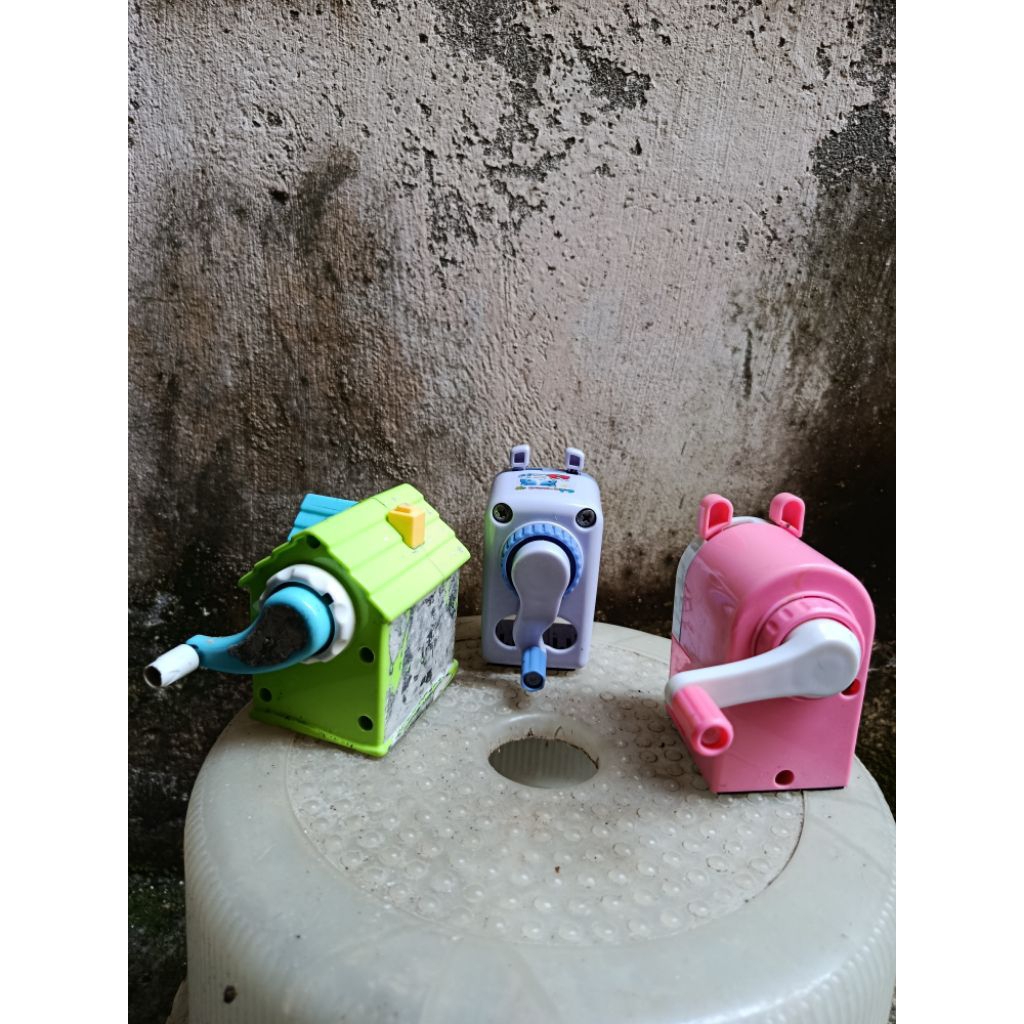 BORONGAN 3 Pcs ATK RAUTAN PENSIL Berfungsi Preloved Perlengkapan Sekolah Murah meriah