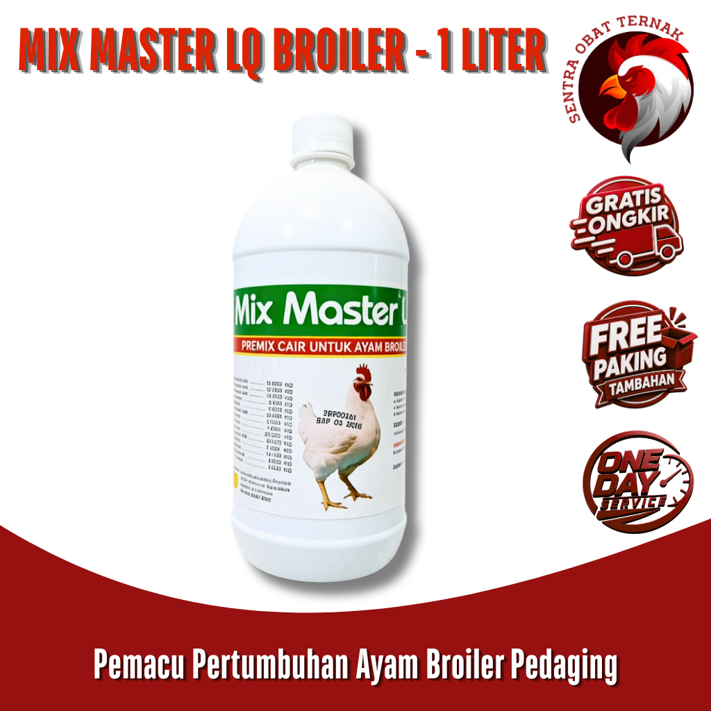 MIX MASTER PREMIX LQ Broiler Premix Cair Multivitamin Mineral Ayam Broiler 1L