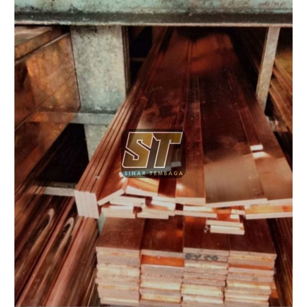 PLAT TEMBAGA BUSBAR 5mm x 50mm x 1330mm - plat tembaga strip 5mm