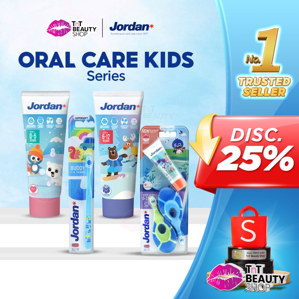 Jordan Oral Care Kids Series Toothbrush Sikat Gigi Toothpaste Odol Pasta Gigi | TnT Beauty Shop