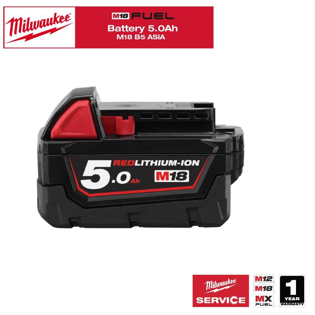 Baterai Milwaukee M18 5.0Ah Battery Milwaukee Original