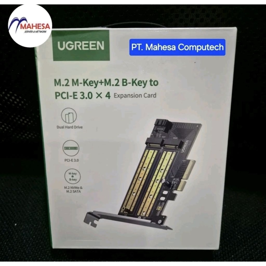 UGREEN M.2 NVMe to PCIe 3.0 x4 Express Card PCI Converter Adapter SSD Double Slot 70504 | Adapter Du