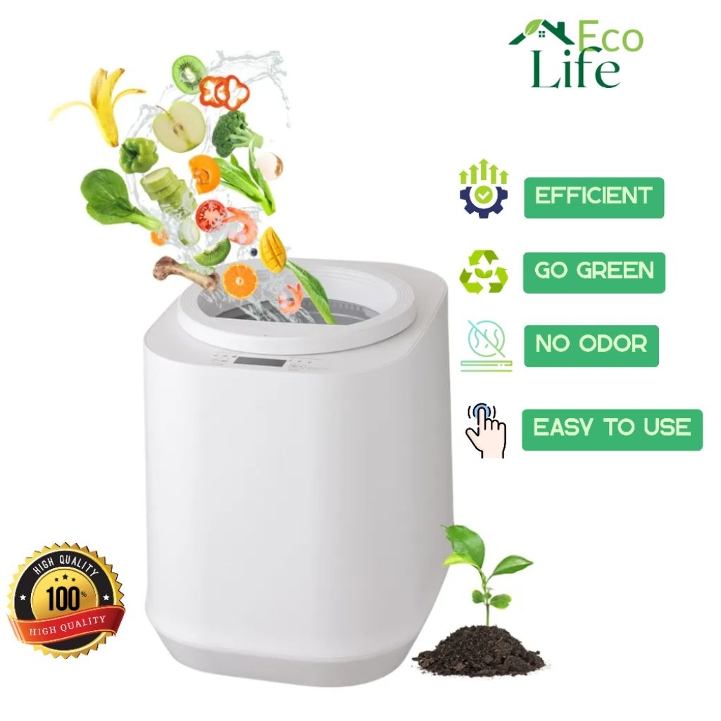 EcoLife 3R - Mesin Kompos Otomatis 3,5L Smart Food Waste Composter / Komposter Listrik Rumah Tangga 