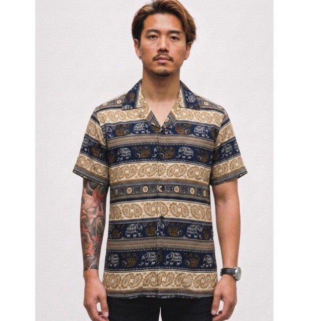 NRKY Kemeja Lengan Pendek Motif Modern dan Trendy