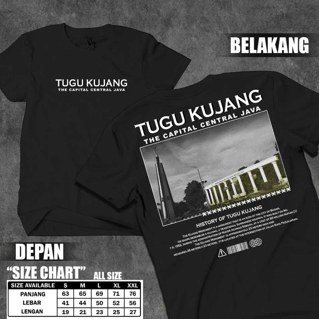 KAOS TUGU KUJANG THE CAPITAL CENTRAL JAVA - KAOS BOGOR PRIDE - DISTRO PRIA DAN WANITA - KAOS VIRAL -