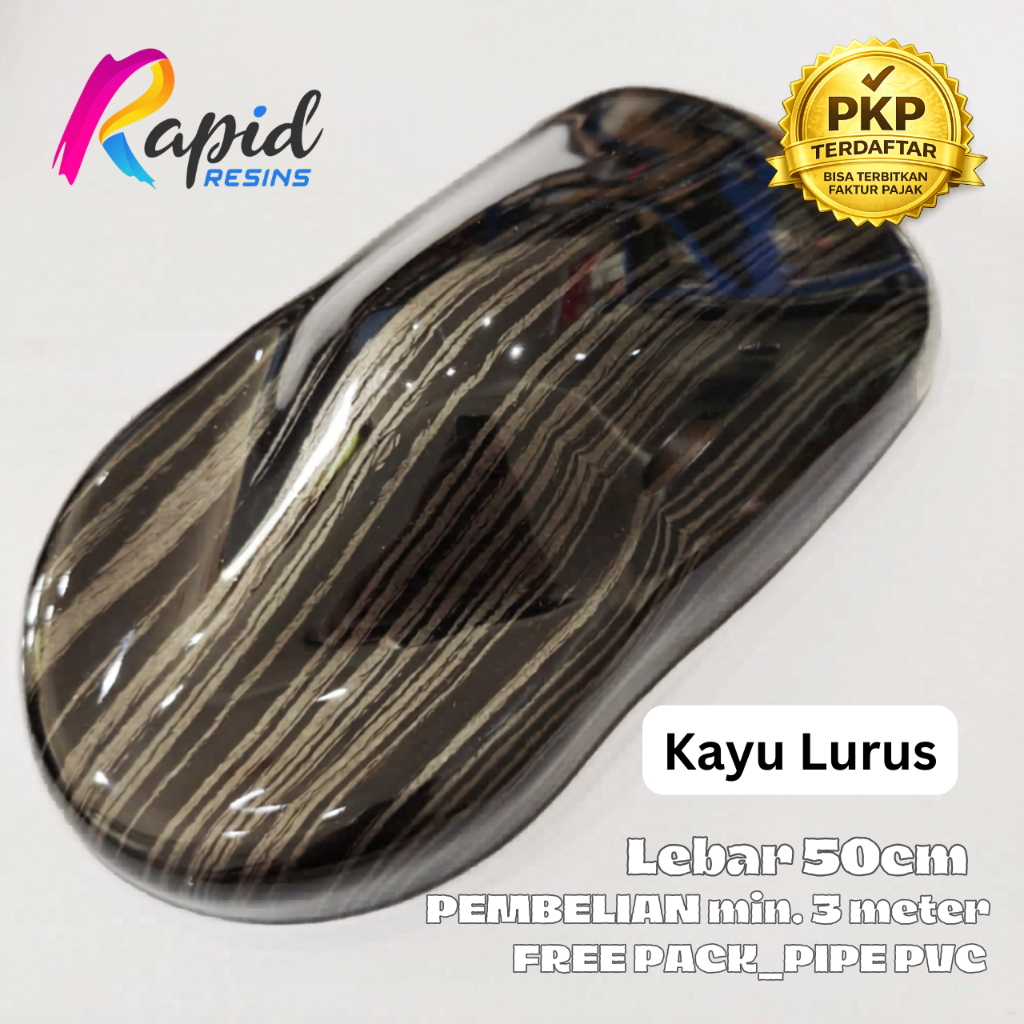 WTP Carbon Water Transfer Printing Film Stiker Kayu Lurus