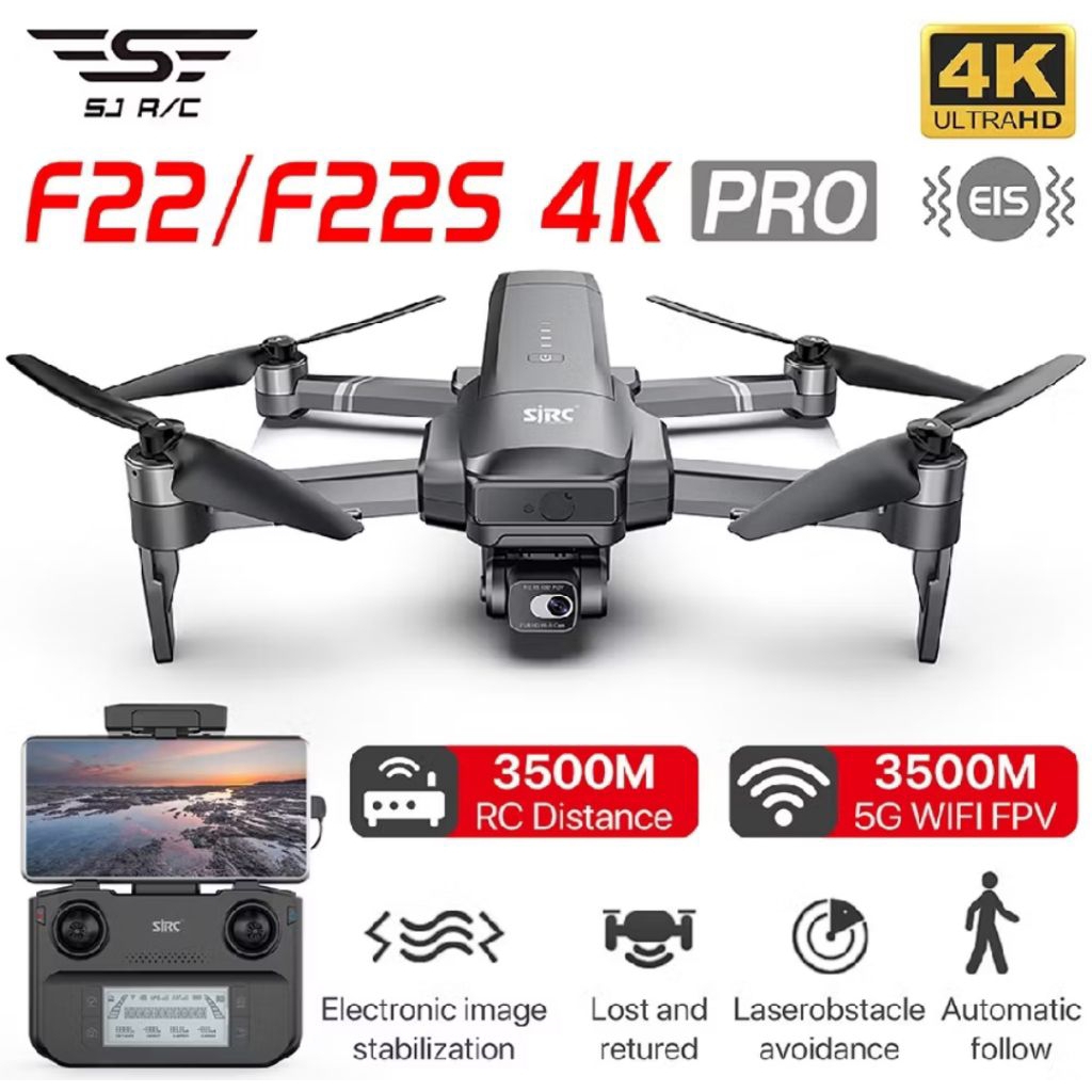 SECOND LIKE NEW SJRC ROX F22S Pro GPS 2-Axis Gimbal 4K 3.5KM 35Min RC Quadcopter Drone