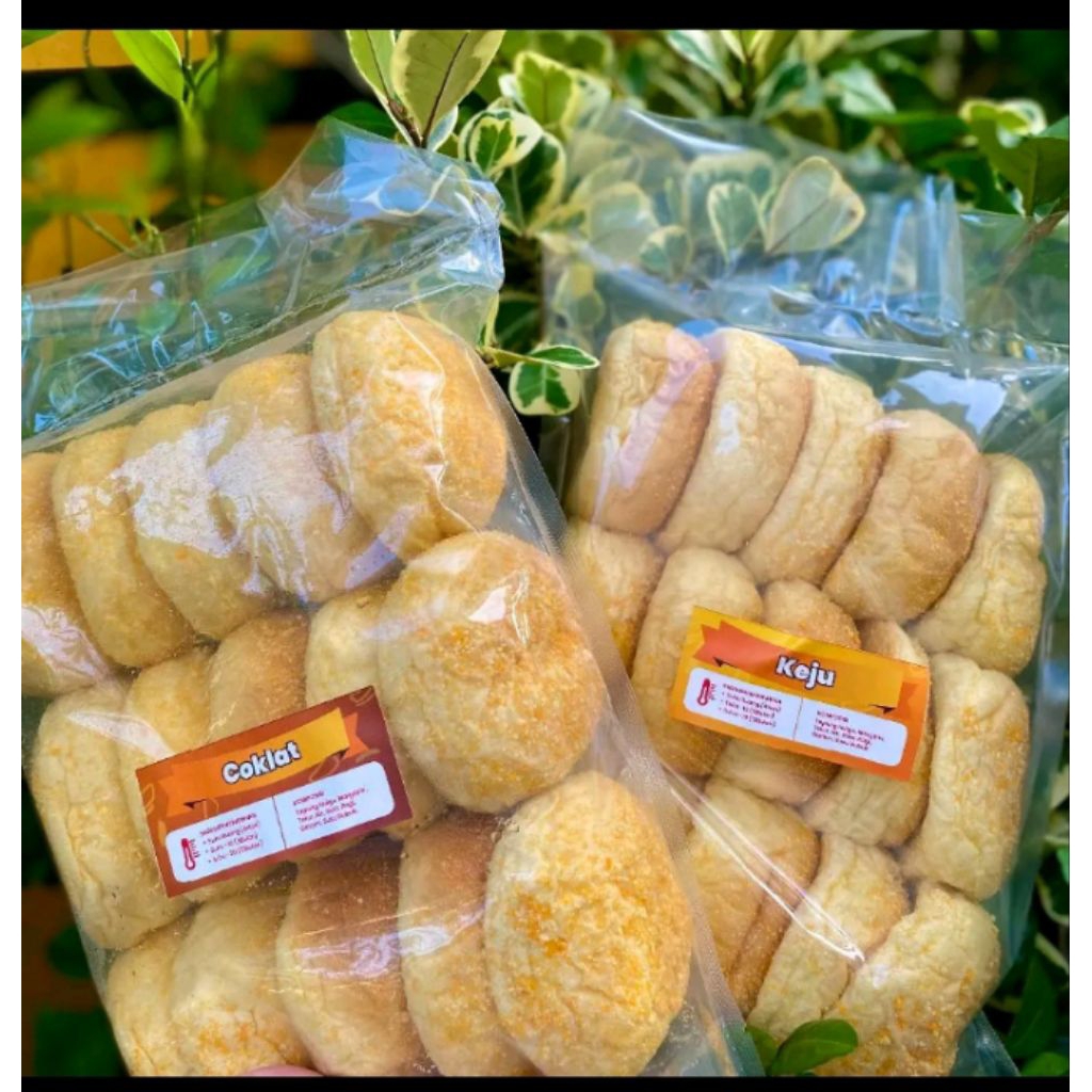 Roti Goreng Frozen isi 15 pcs & Donat Frozen isi 21 pcs Rasa Coklat-Keju - Kacang Hijau - Strawberry