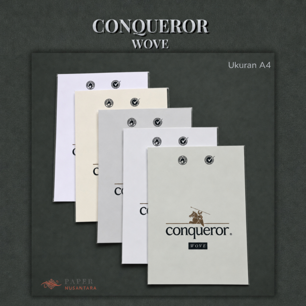 [10 Lembar] Kertas Import Conqueror Wove Ukuran A4 | Kertas Fancy Impor Sertifikat Piagam Kartu Nama
