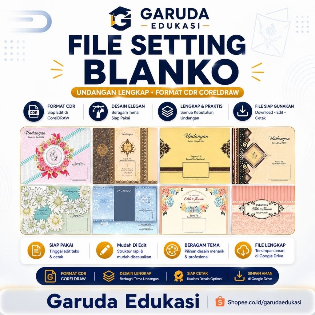 File Setting Blanko Undangan Erba Lengkap Format CDR CorelDraw