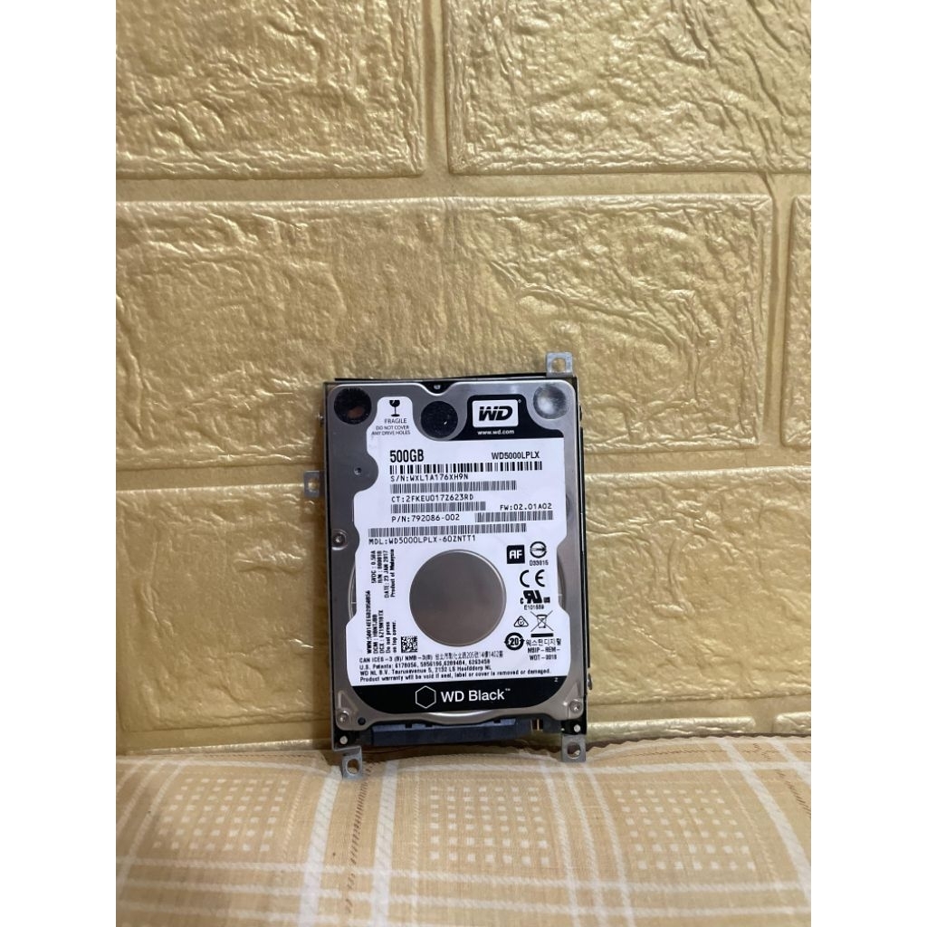 Hardisk / Hdd Internal WD Black 500GB 2,5" SATA 7200 RPM
