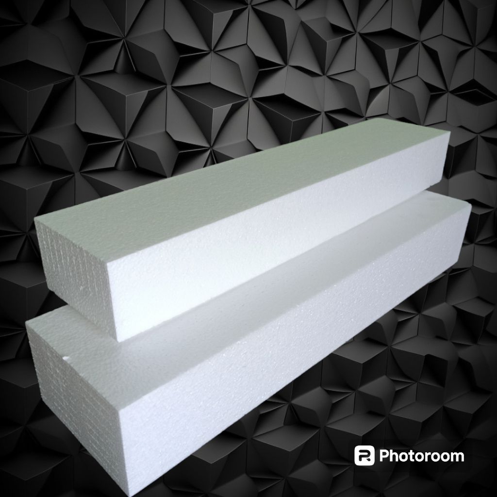 Styrofoam balok ukuran 50x10x4 cm gabus kotak