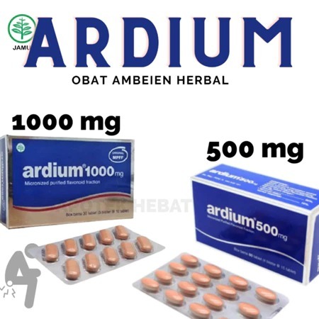 Ardium 500mg Obat Herbal Obat Wasir Mengatasi Pendarahan ECERAN