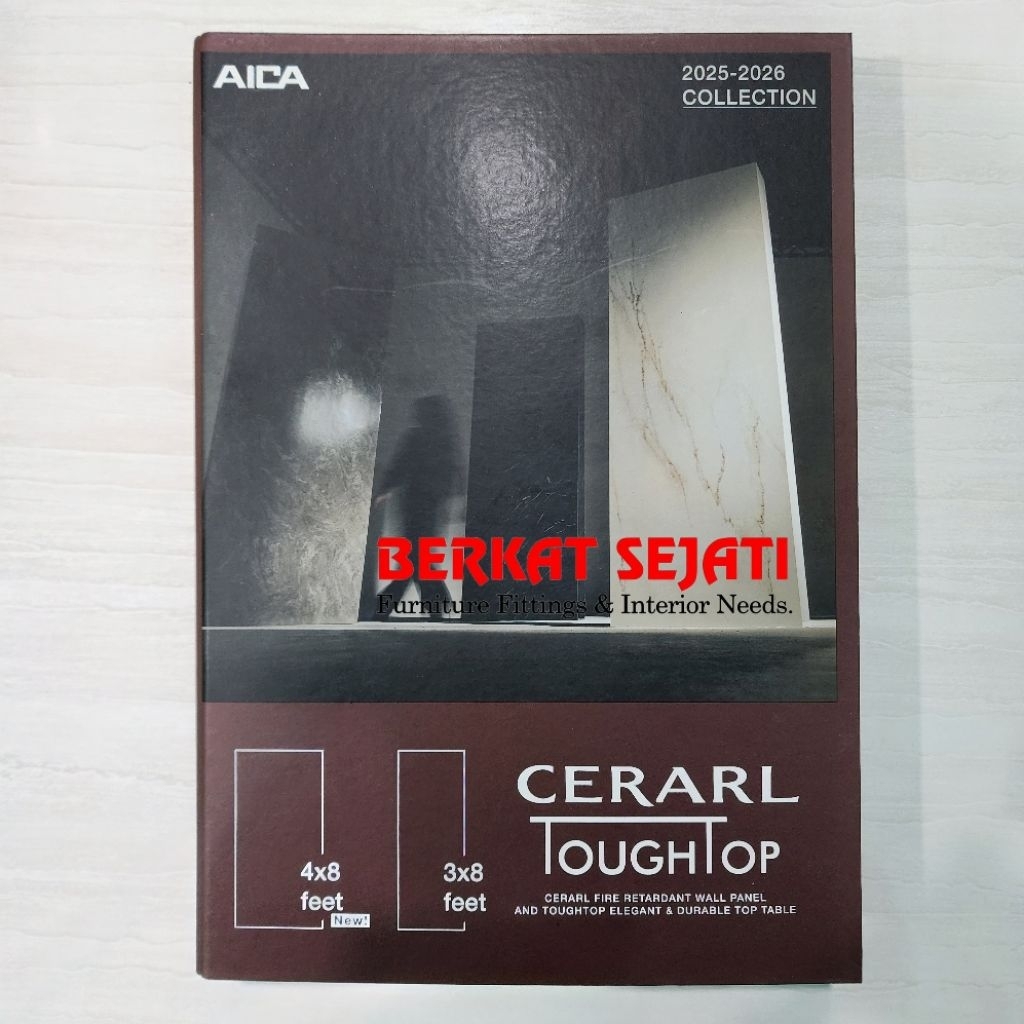 Buku Katalog AICA CERARL TOUGHTOP Sample Catalogue Panel Marmer Granit Granite