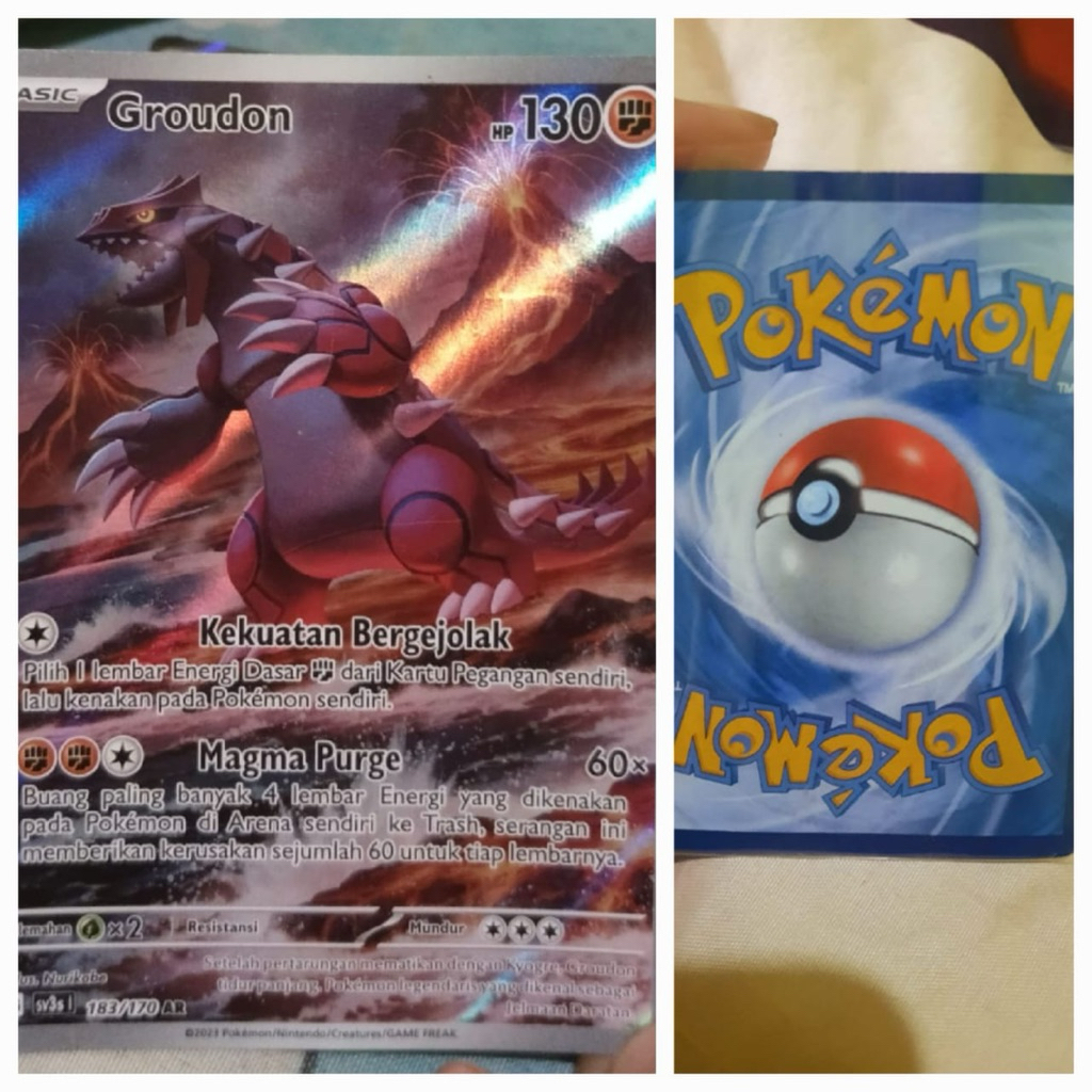link co Nama Pokémon: GroudonTipe: Petarung (Fighting) HP: 130Nomor Kartu: 183/170 AR (Art Rare)Set: