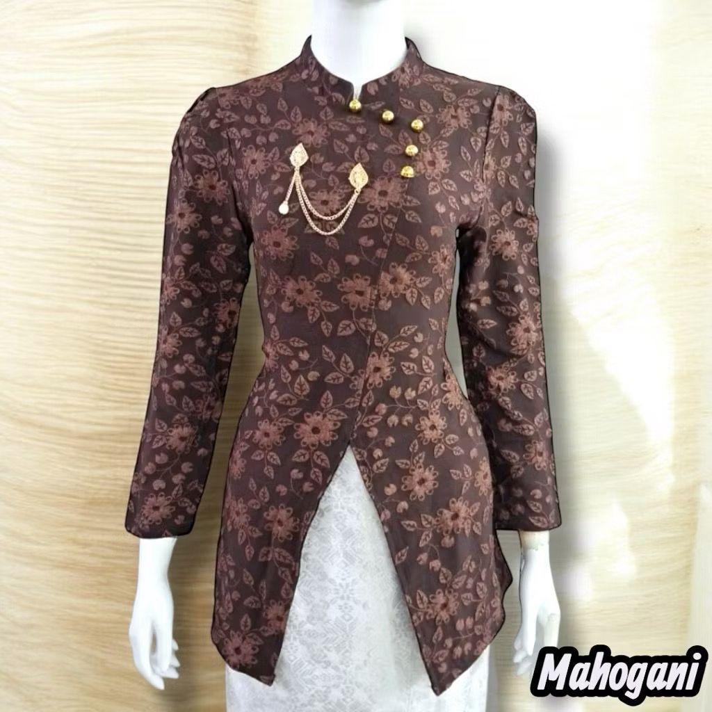 Setelan Baju Couple Kebaya Janggan ANAK/REMAJA tanggung modern Series Jaguard Fuquro dengan Bros Can