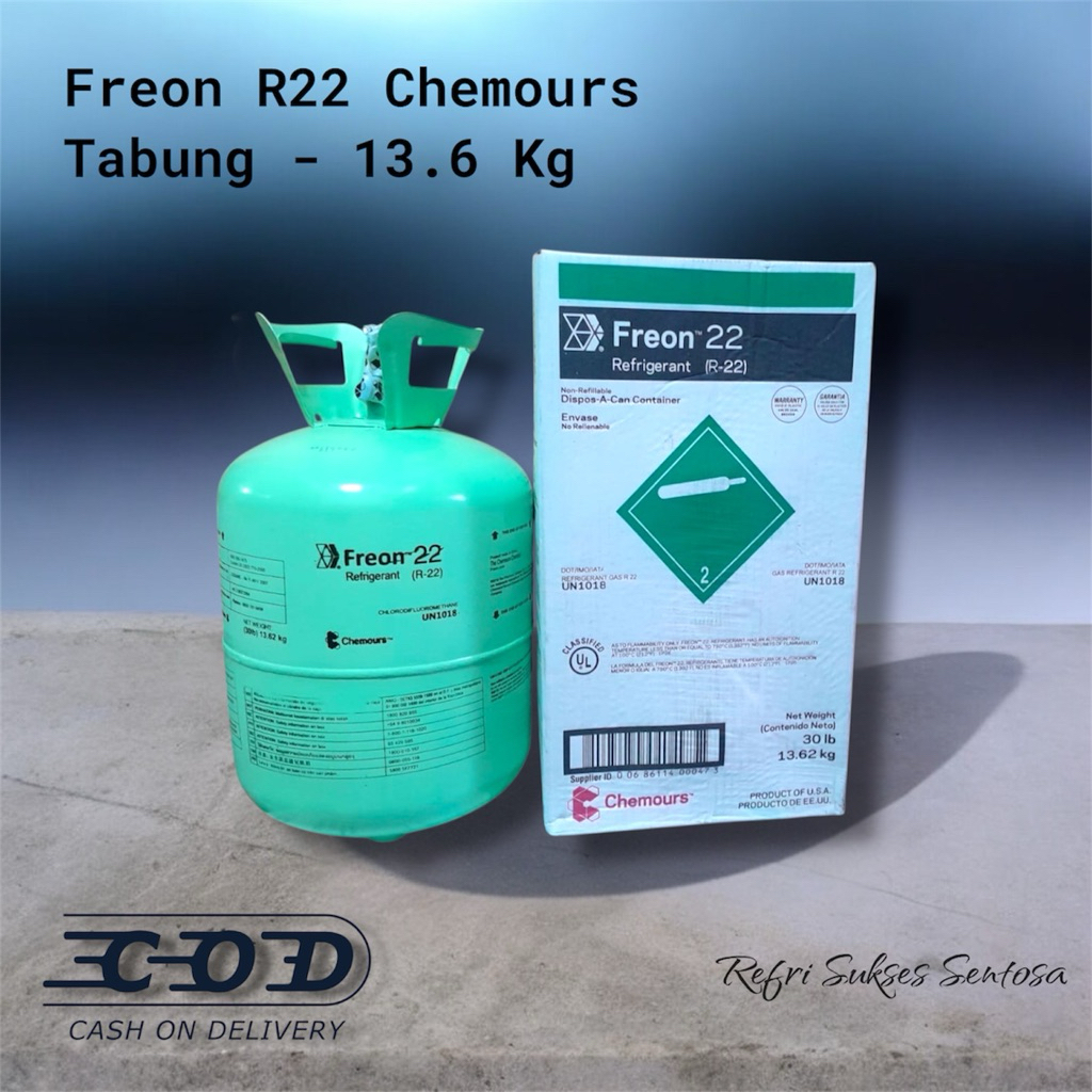 Freon Chemours R22 Tabung // Freon Tabung R22 // Chemours R22 - 13.6 Kg