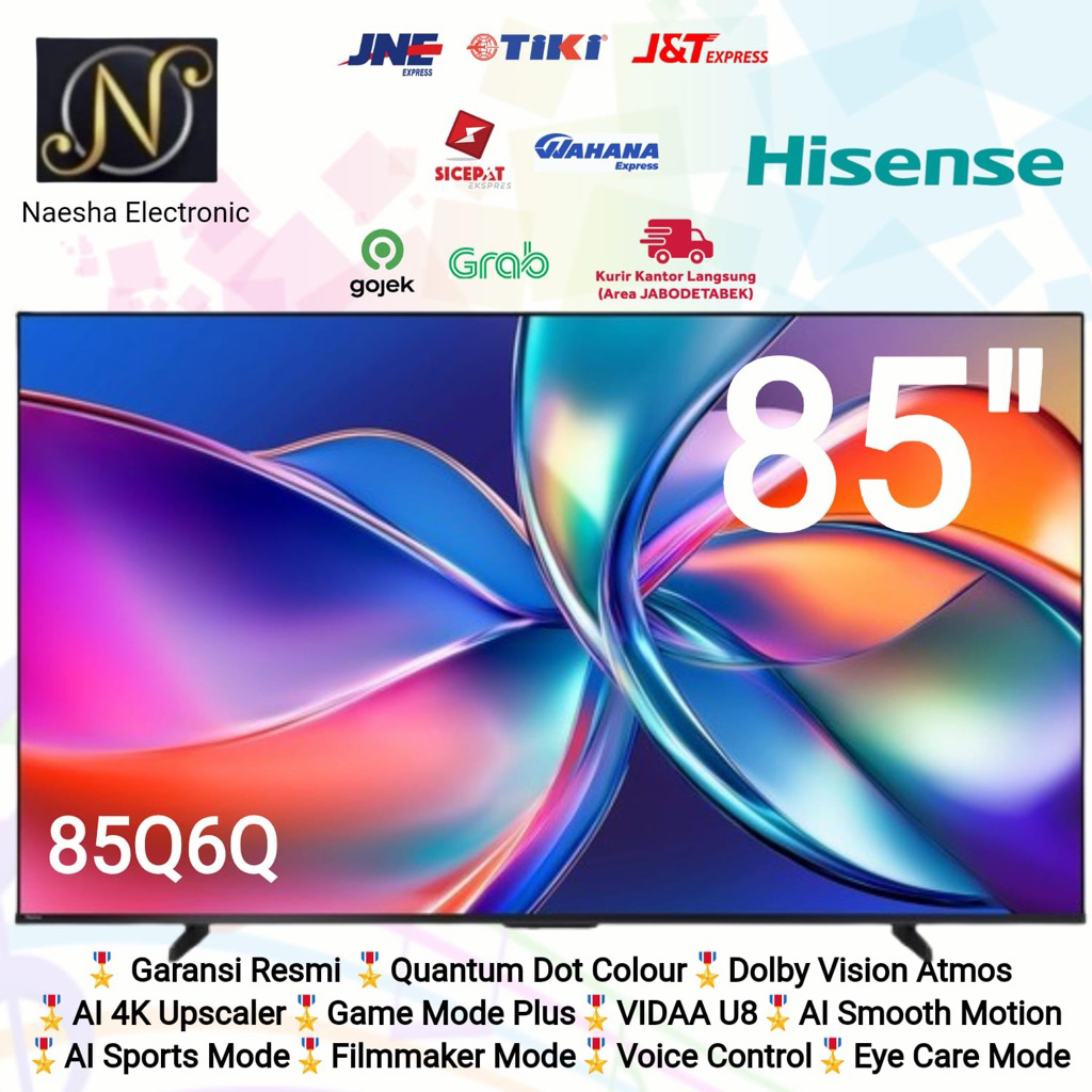 Hisense 85Q6Q VIDAA Smart Digital QLED TV 85inch
