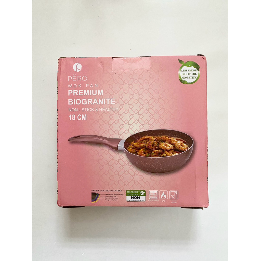 Pero wok pan 18cm wajan anti lengket (new & segel)