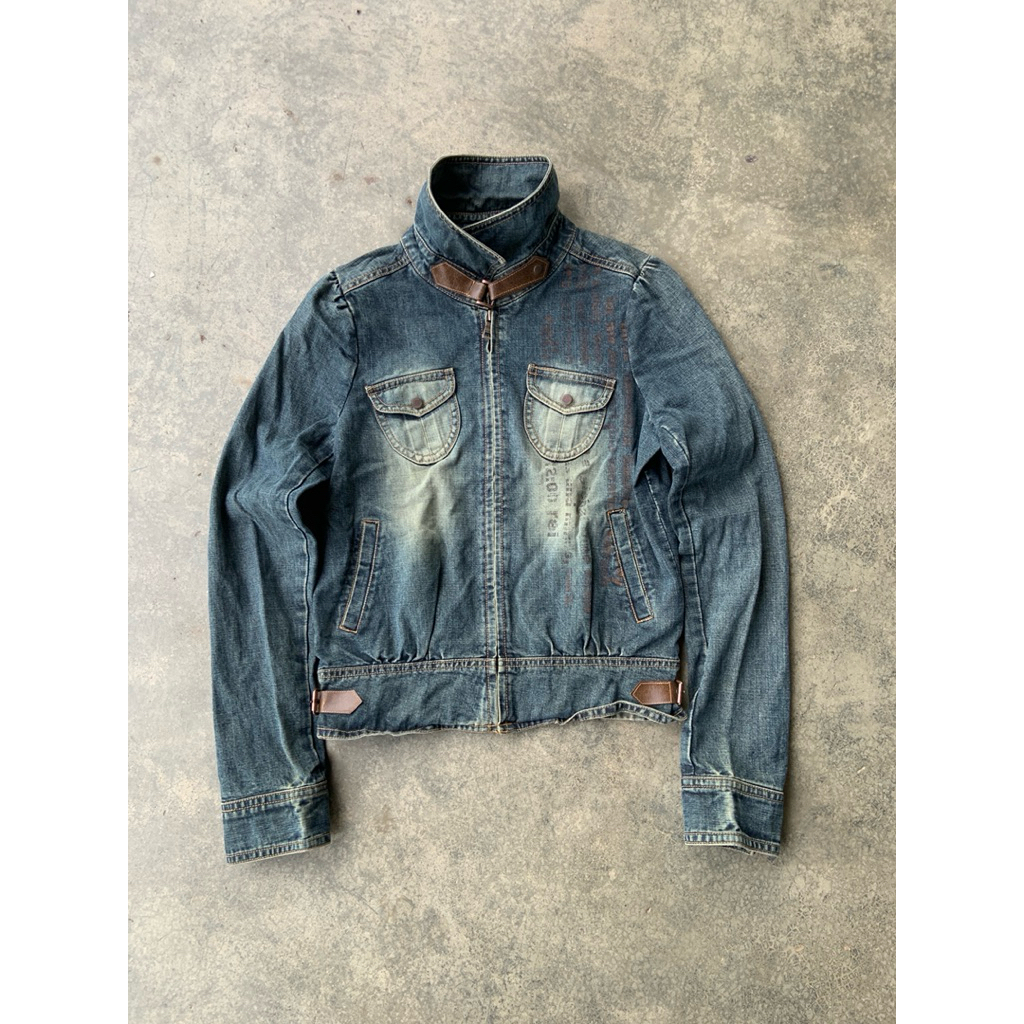 00’s Reibous Blue Faded Denim Jacket - Women’s