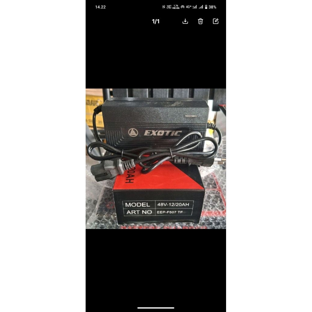 Charger Sepeda Listrik EXOTIC GODA PACIFIC UWINFLY Original Cas Casan Smart Charger 48V 12 / 20 AH