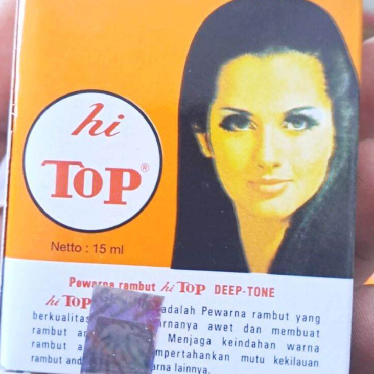 1 pcs HI TOP penghitam rambut 15 ml, pewarna rambut hitam hi-top, cod