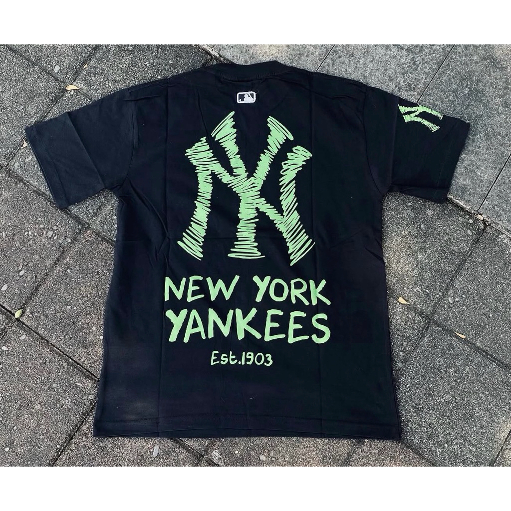 (FREE PAPPER BAG) KAOS MLB NY PREMIUM 20s TSHIRT MLB PATCH EMBLE