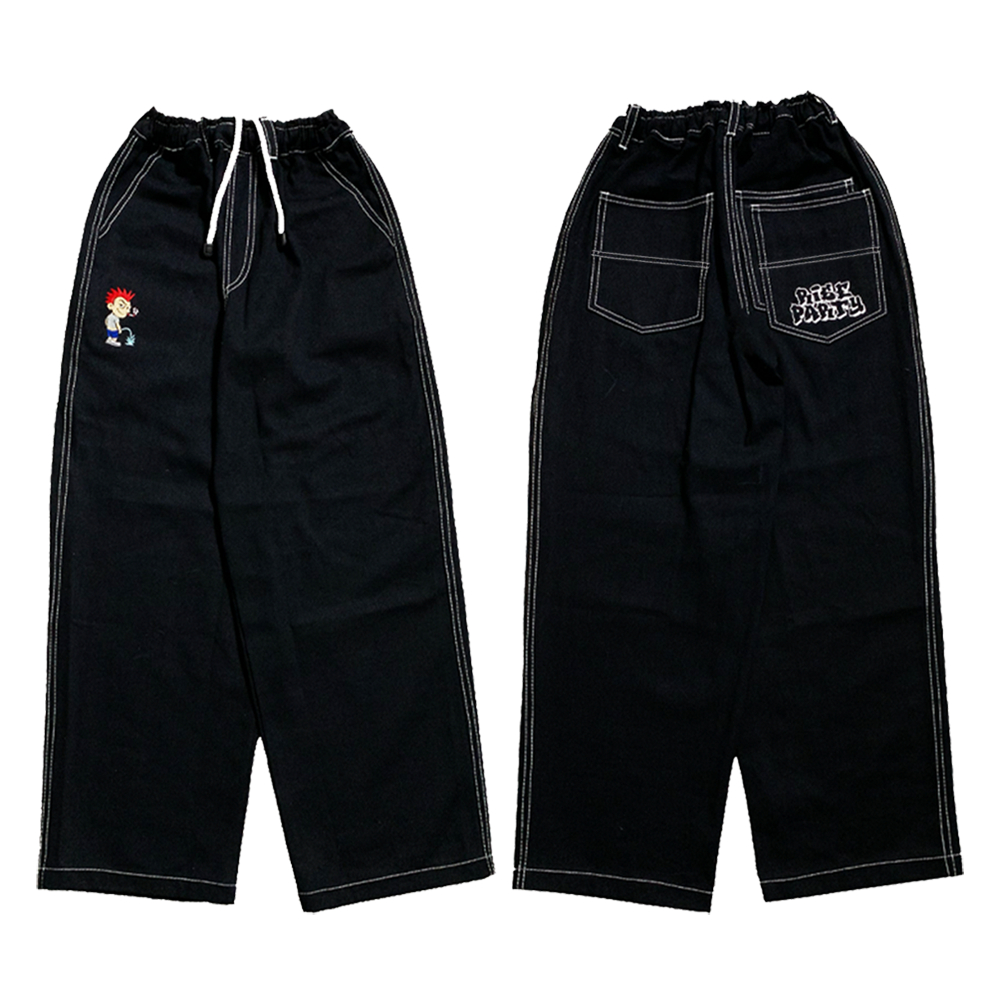 BAGGY PANTS PUNK BLACK Riseparty
