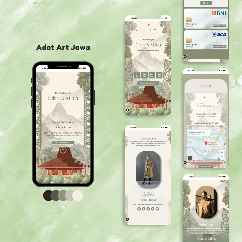 Undangan Pernikahan Website/Digital-Premium Adat