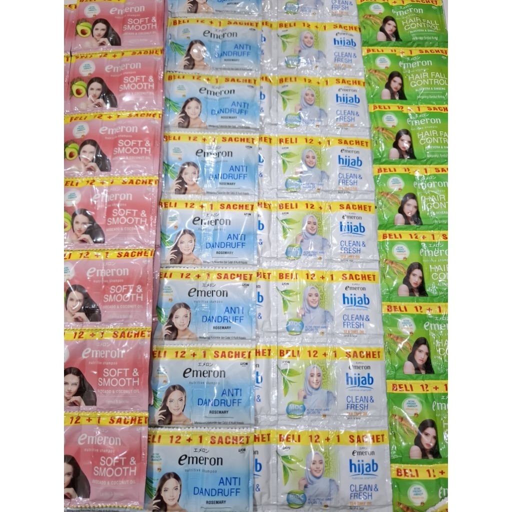 Emeron Shampoo 1 Renteng Isi 12 sachet / Shampoo Emeron Renteng Murah