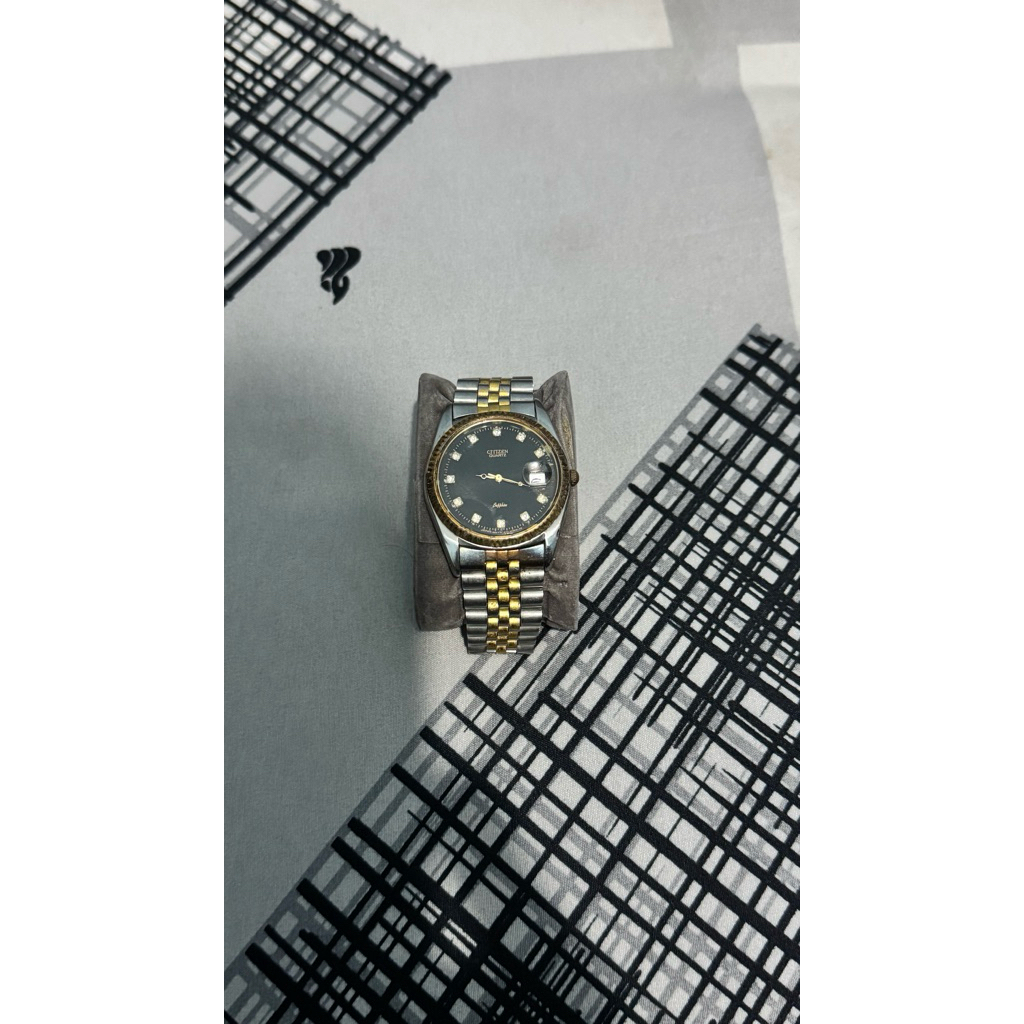 Jam Tangan Vintage Citizen GN4WS Silver Gold
