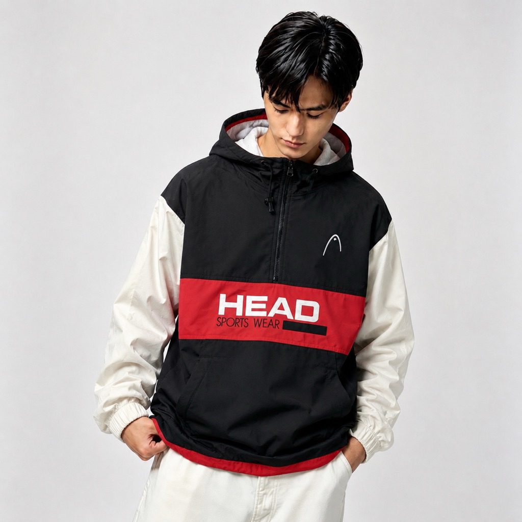Jaket Windbreaker Head ( size XL) VINTAGE