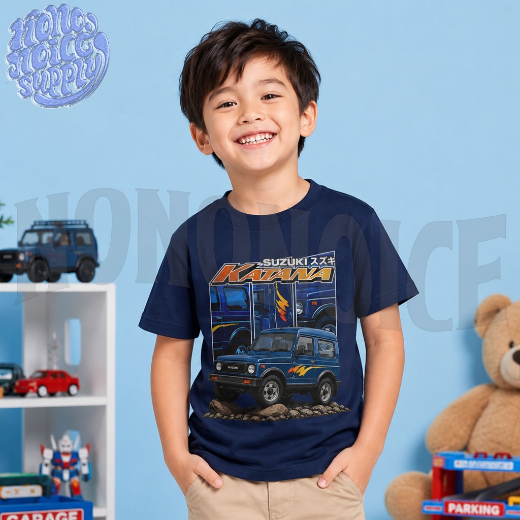 Kaos Anak Suzuki Katana Kartun / Tshirt Baju Anak anak Gambar Mobil Suzuki Katana