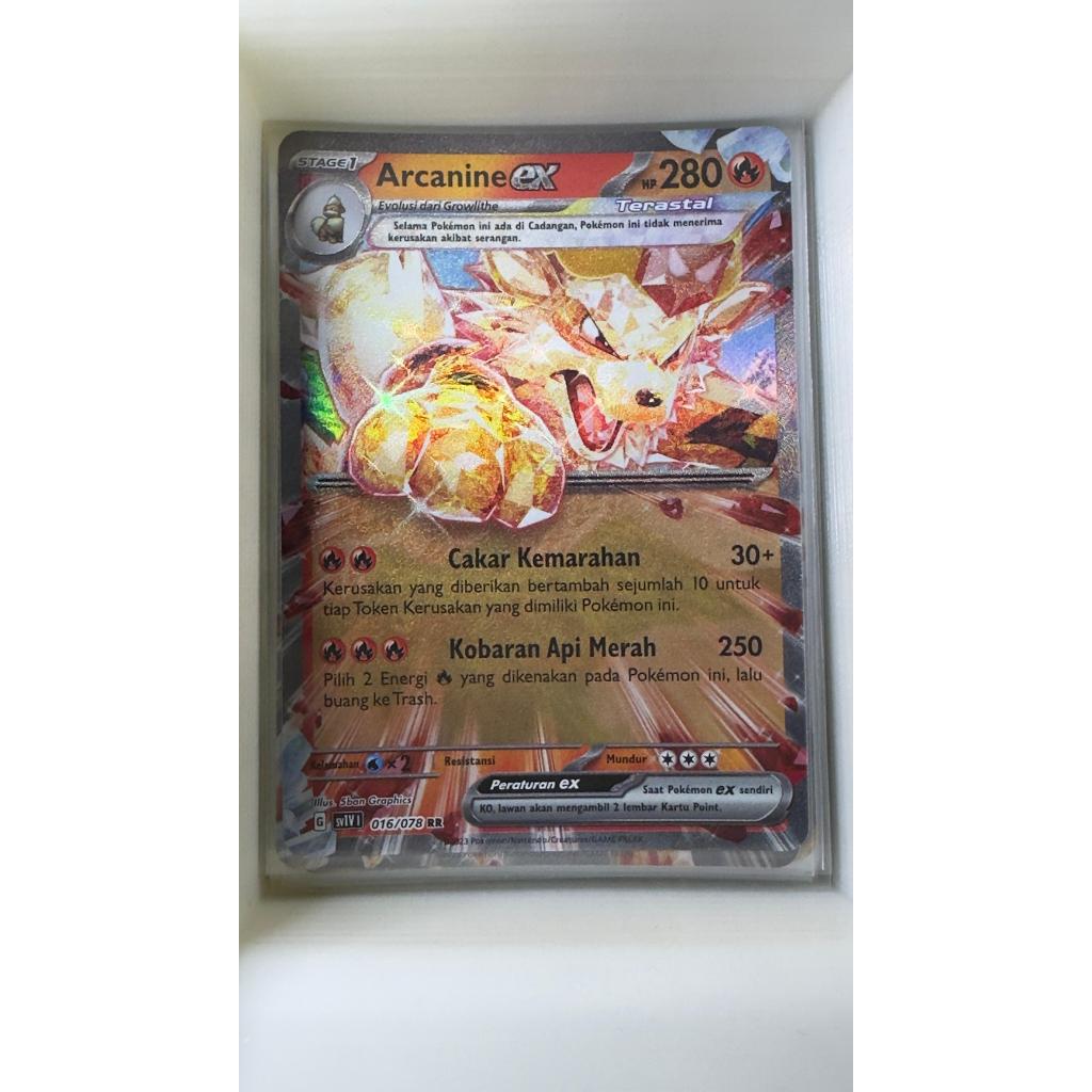 Pokemon Indonesia Arcanine Ex 016/078 RR sv1v Violet Ex