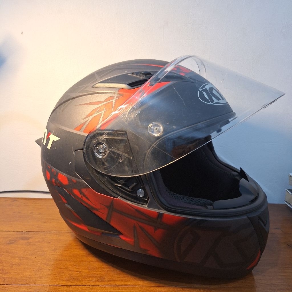 HELM FALCON KYT FR SPIKE RED DOFF BEKAS TANPA BOX