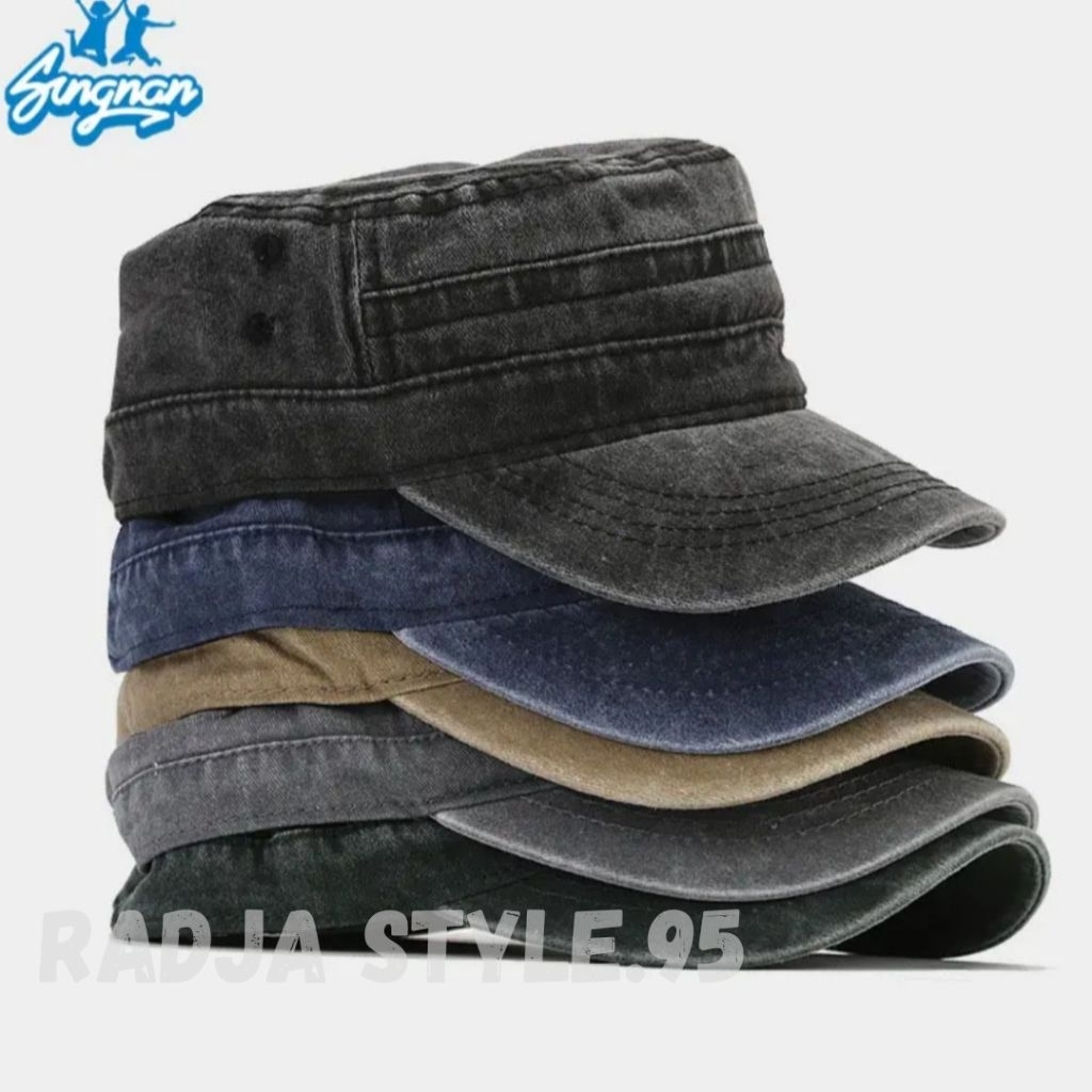 GAGAH Topi Komando Denim Xo Comand Hat Fashion Pria Dan Wanita Topi Premium Kekinian Pria