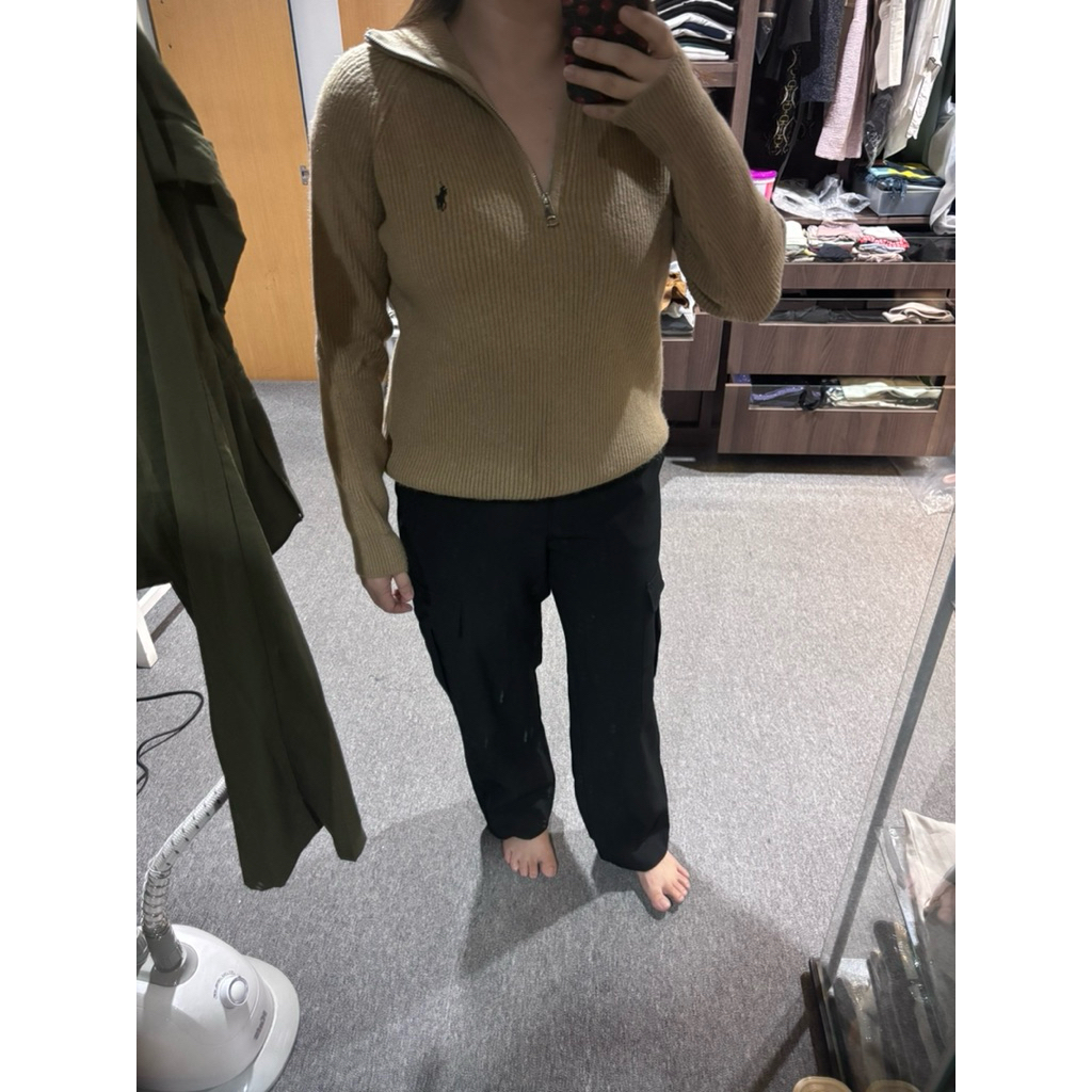 Polo V-Turtle Sweater in Cream