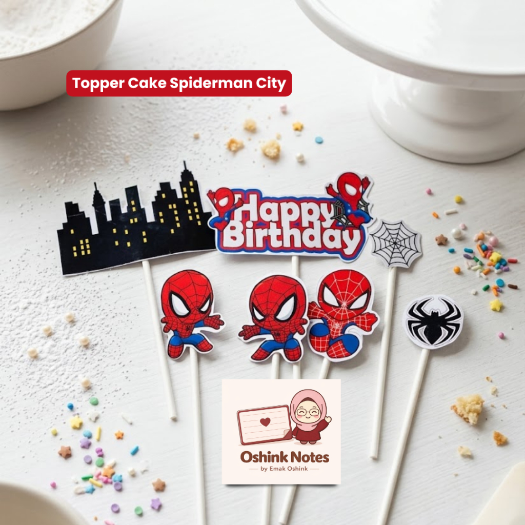 Topper Cake Karakter Spiderman | Dekorasi Kue Ulang Tahun Anak