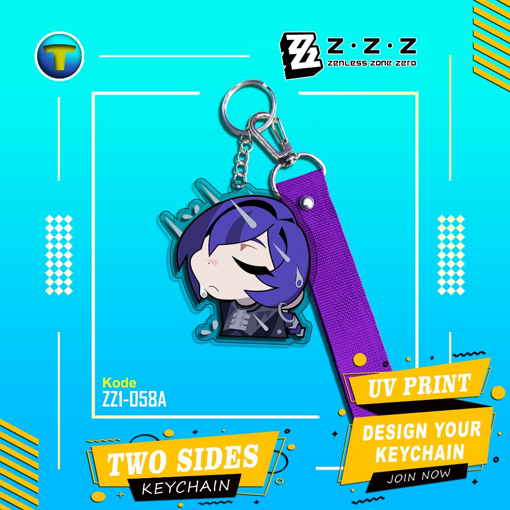 Gantungan kunci Rina Promeia Zenless Zone Zero ZZZ keychain ganci akrilik Krampus Compliance Authori