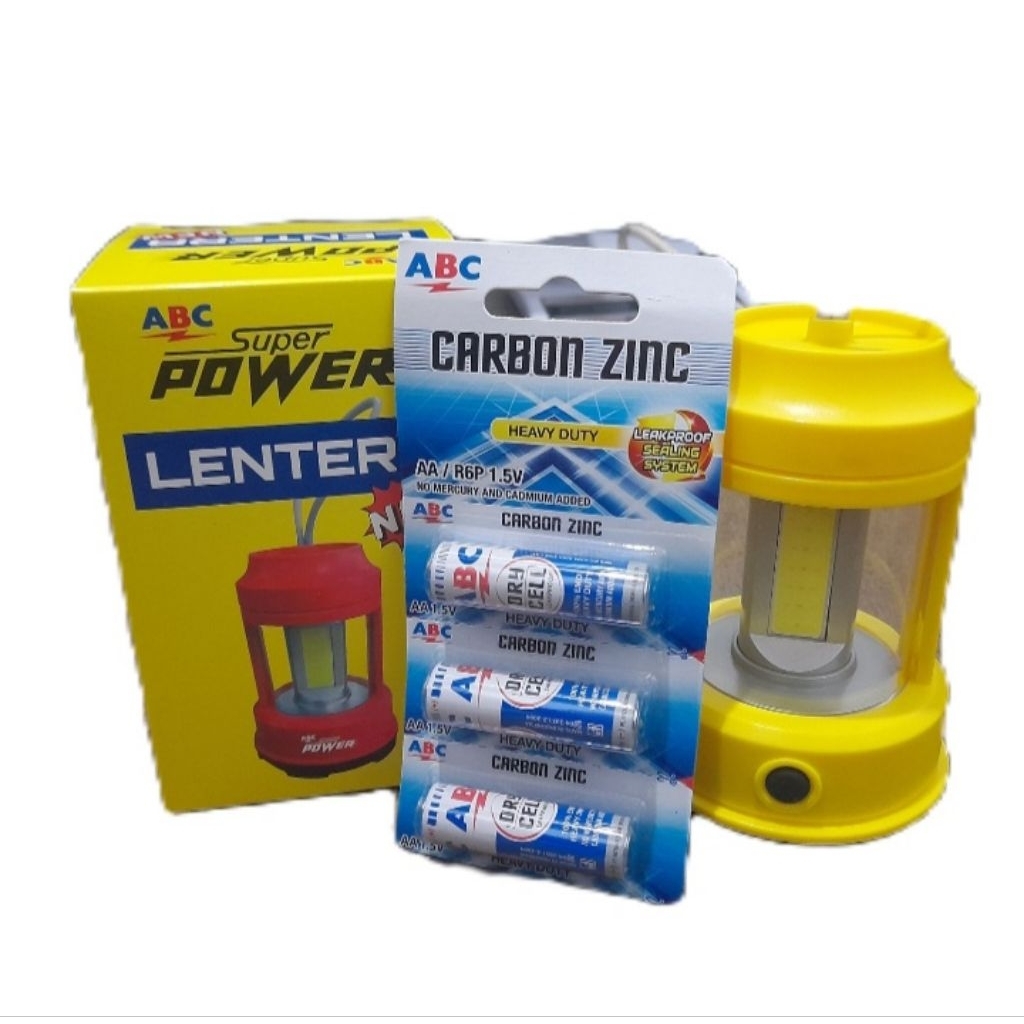 LAMPU EMERGENCY LED CAMPING PANJERAN + BATERAI ABC AA X 3 TERANG DAN TAHAN LAMA