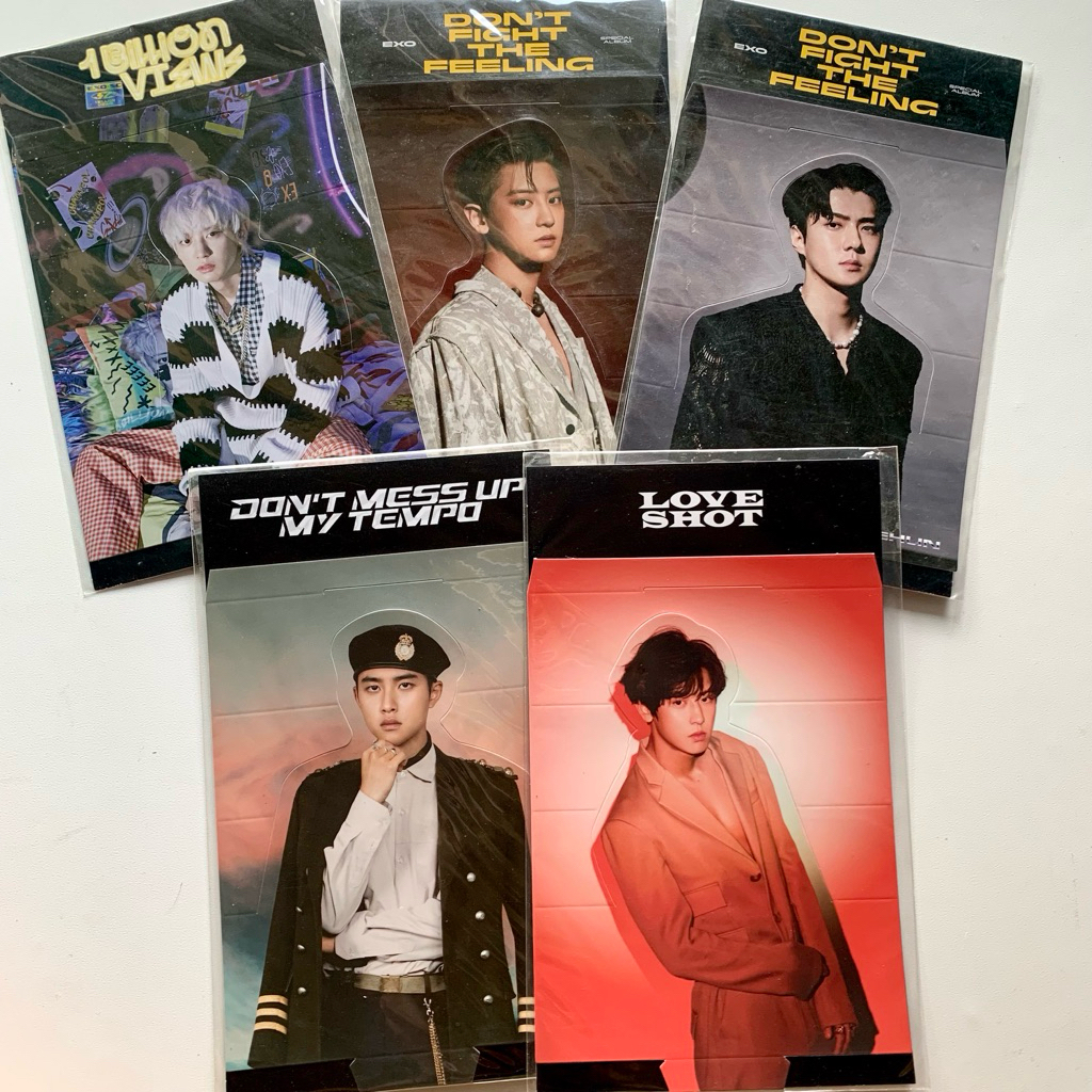 exo chanyeol d.o. do kyungsoo sehun official md goods merchandise hologram standee love shot tempo d