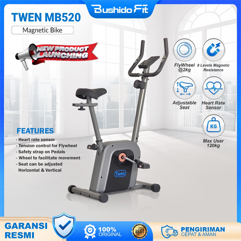 TWEN MB520 Alat Fitness Sepeda Statis Magnetic Bike