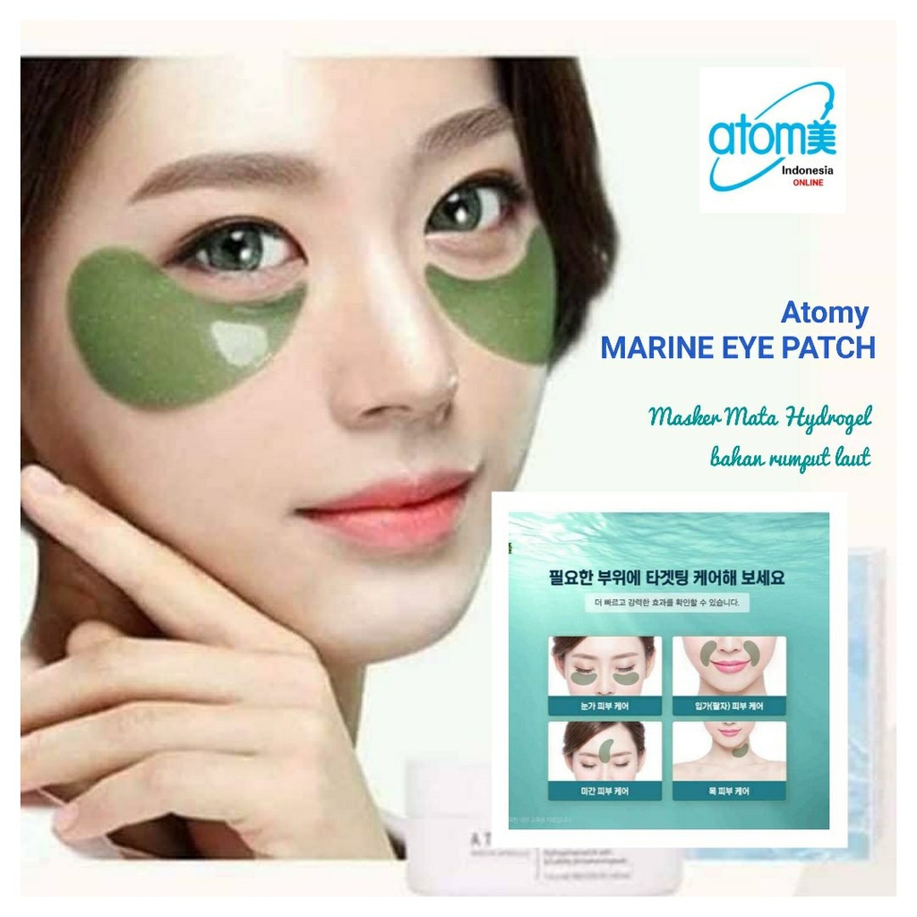 ATOMY MASKER MATA MARINE AMPOULE EYE PATCH isi 60 Masker Mata Hydrogel Rumput Laut