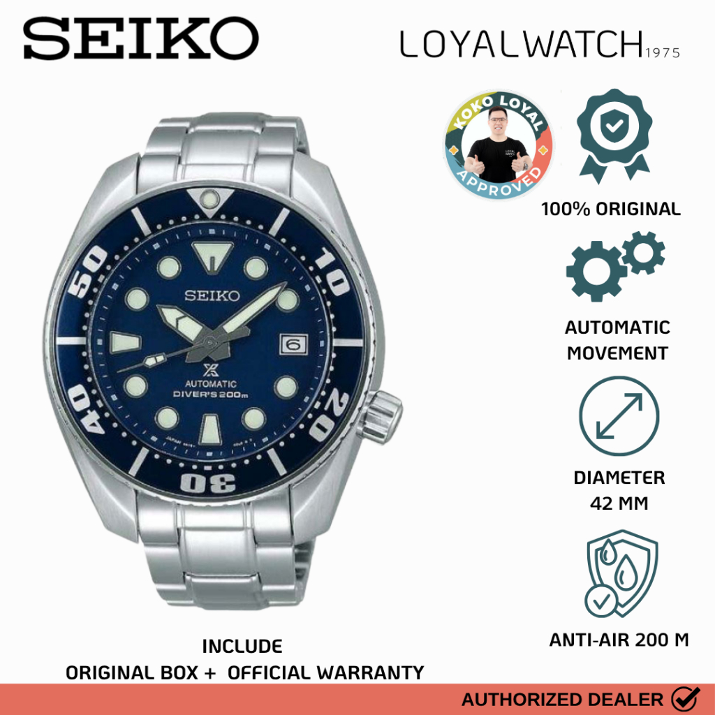 Jam Tangan Seiko Prospex Sumo Pria SBDC033J Stainless Steel Original Garansi Resmi