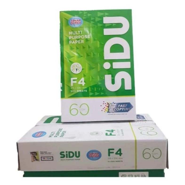 KERTAS HVS F4 MERK SIDU 60 Gr