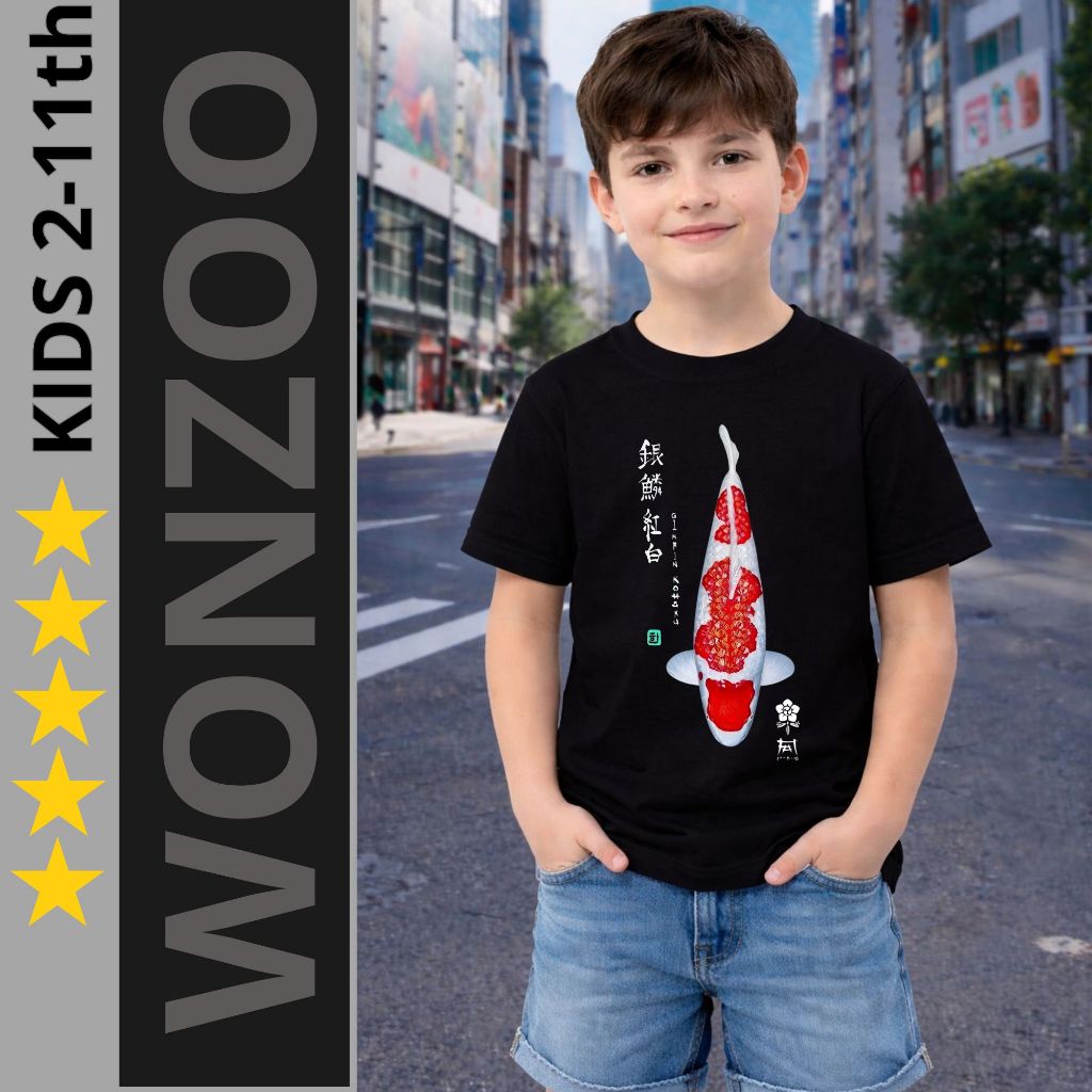 KAOS KOI ANAK ANAK TANCHO SHOWA ,SHOWA SHANSOKU,kitsury,kohaku,ginrin,taiso (PREMIUM QUALITY)