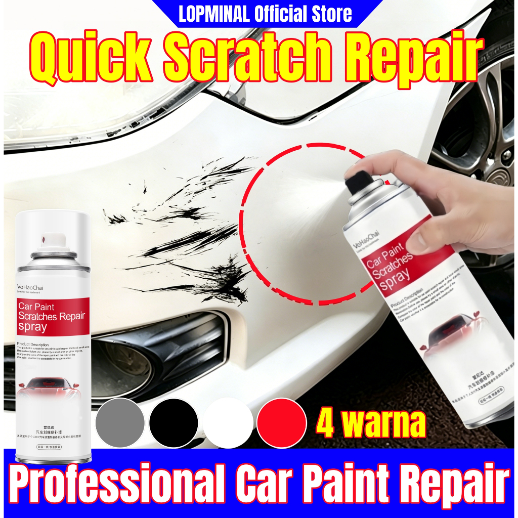 Cat semprot body motor mobil putih/hitam penghilang baret lecet poles mobil anti gores compound komp
