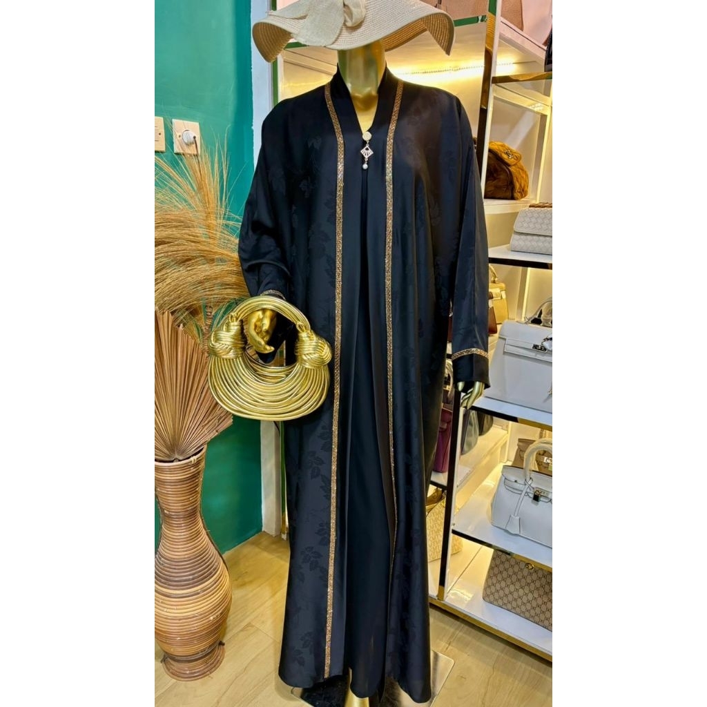Abaya Sultan Black Gold