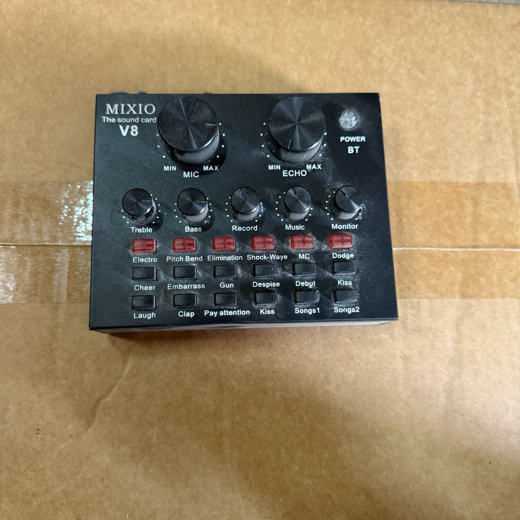 MIXIO Sound Card V8 Mixer External Soundcard V8 USB Audio Live