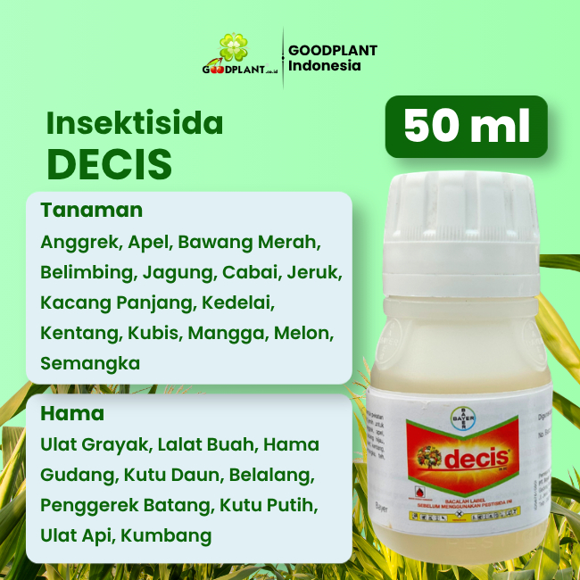 Insektisida DECIS 50 ML Pembasmi Hama Ulat Kutu Putih Belalang